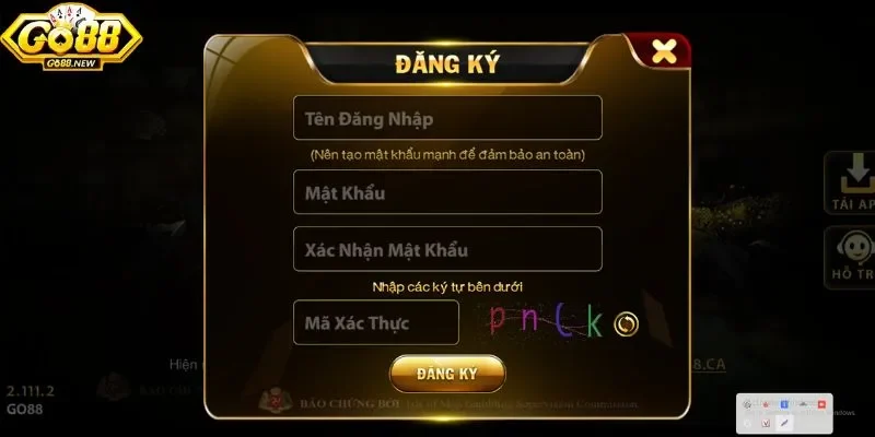 Đăng ký tài khoản Go88 nhanh chóng